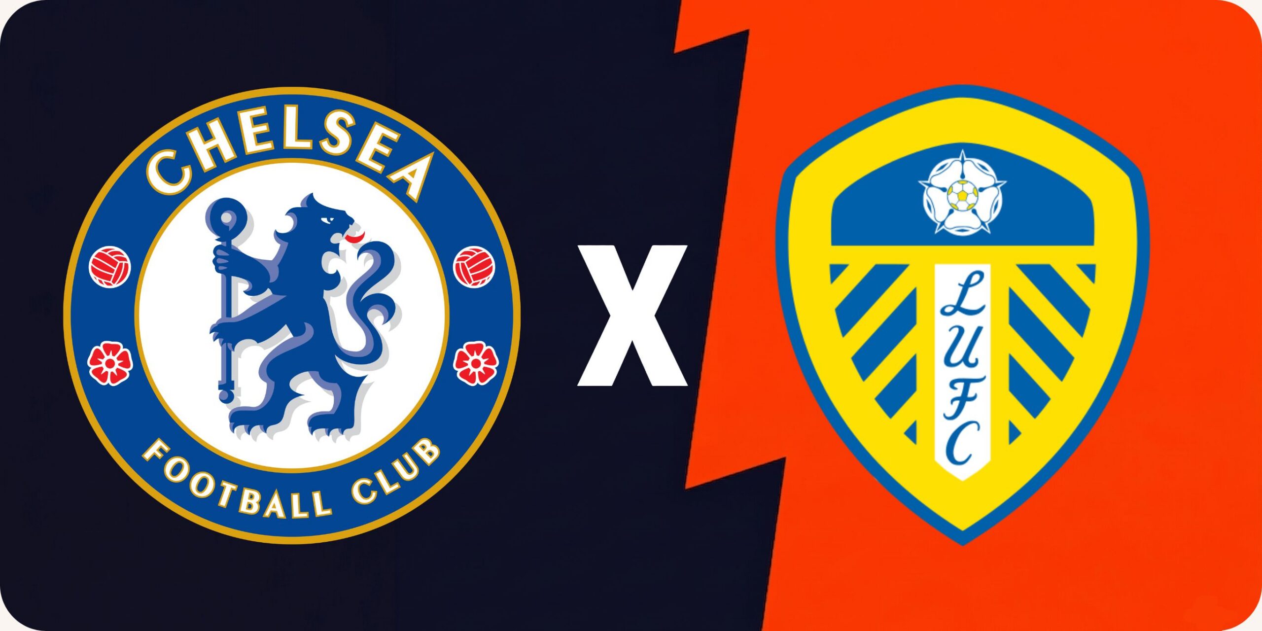 Escudos de Chelsea e Leeds United