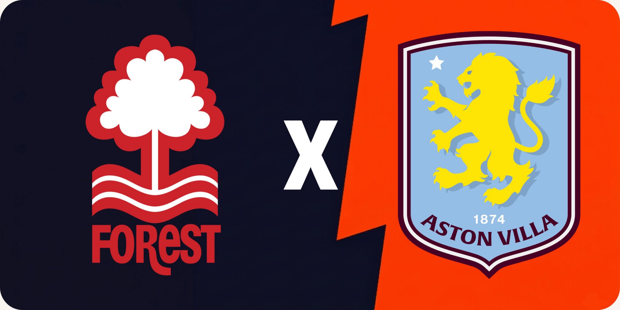 Escudos de Nottingham Forest x Aston Villa