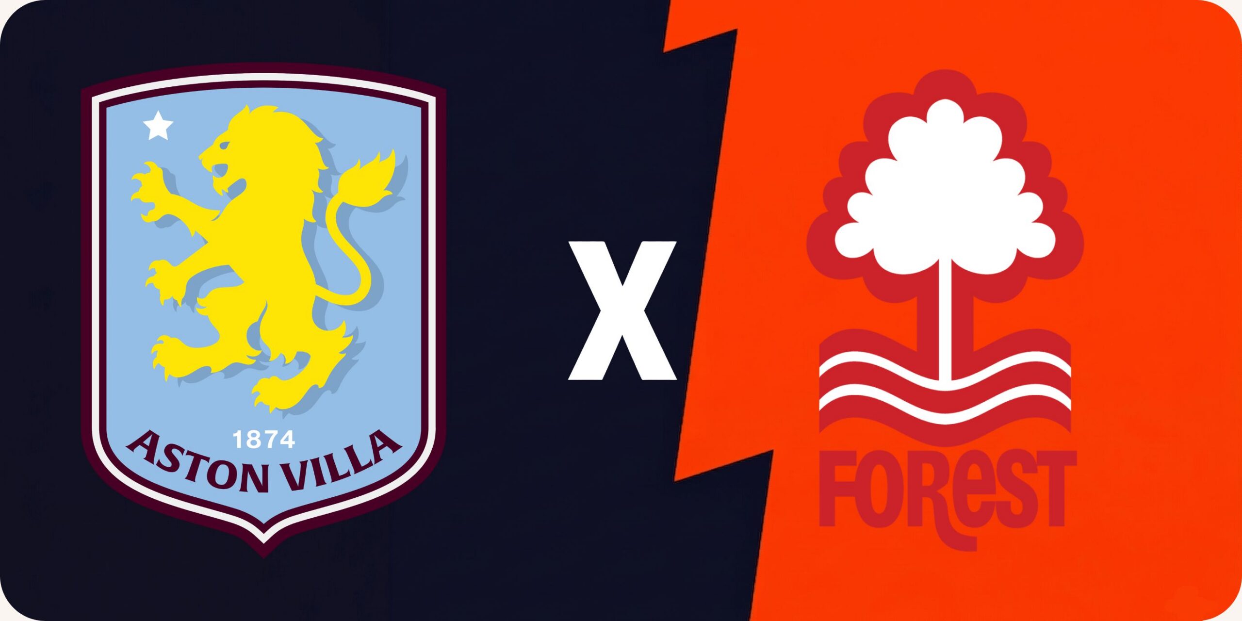 Escudos de Aston Villa x Nottingham Forest