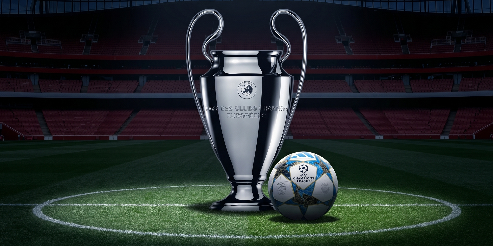 Taça da Champions League que terá a semifinal Arsenal x Atlético de Madrid