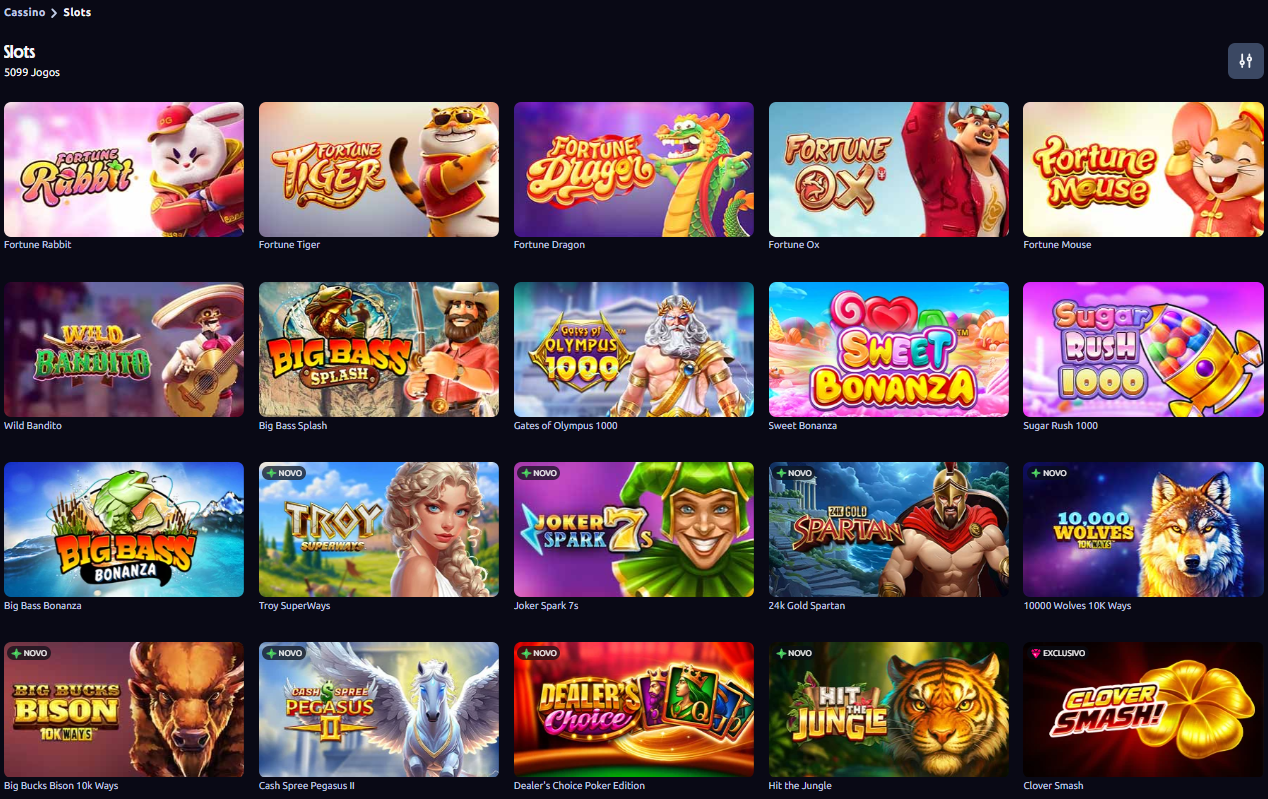 Categoria de slots do cassino Betano com Fortune Tiger, Gates of Olympus e Sweet Bonanza